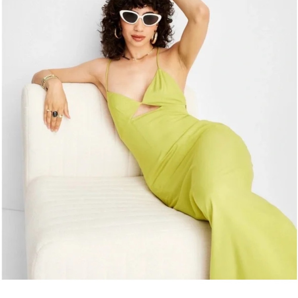 Future Collective Women's Strappy Cutout Midi Slip Dress - Picture 4 of 6
